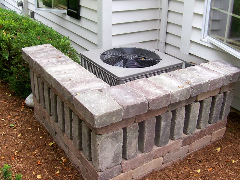 Hiding the Unit with Paver Wall