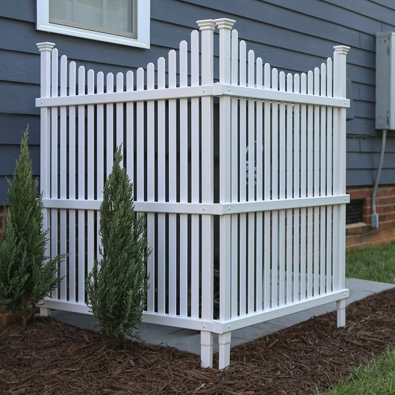 21 Appealing Ideas of Using the Fence to Hide Air Conditioner Unit