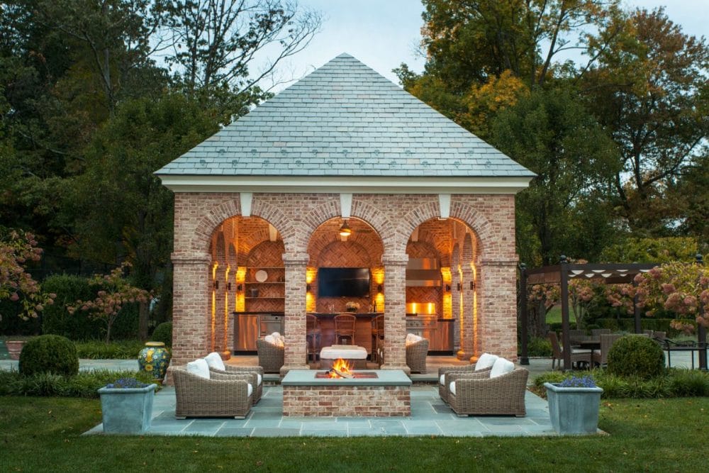 Stone Pavilion with a Classic Flair