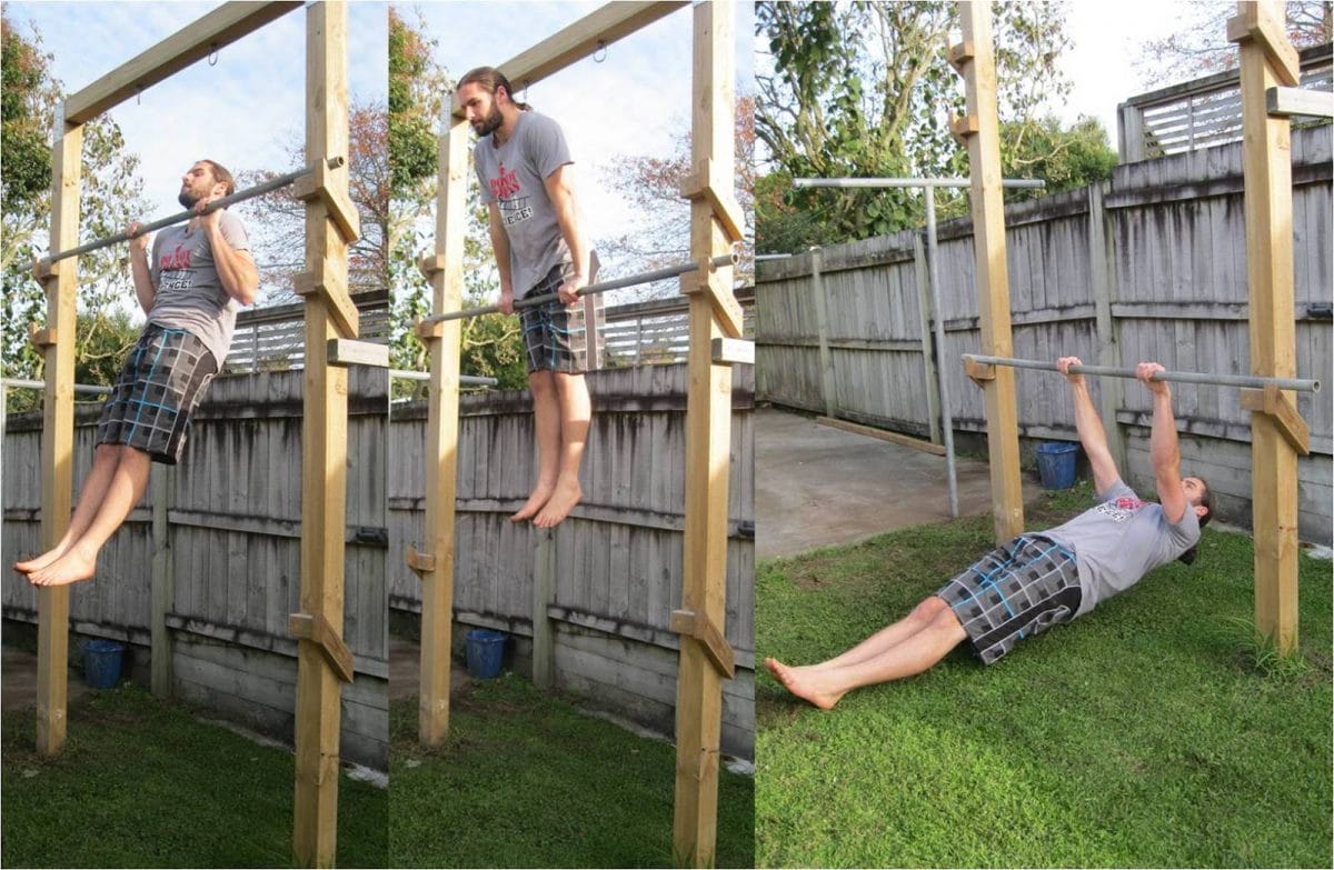 3 Levels Backyard Pull Up Bar
