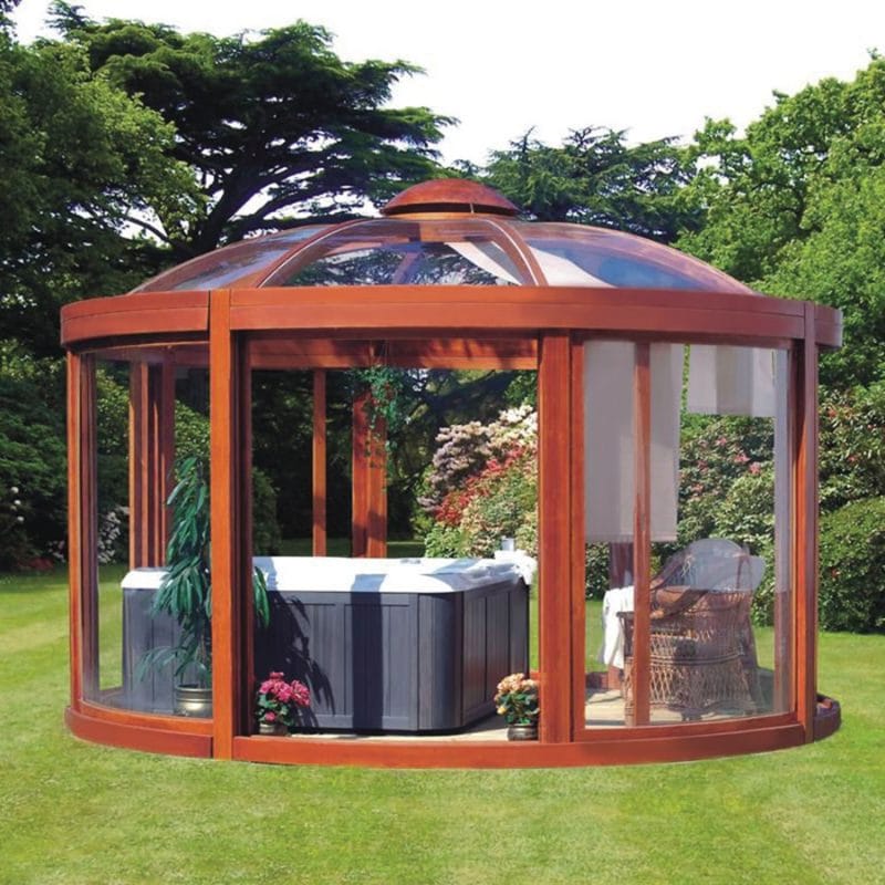 Glass Hot Tub Gazebo Ideas