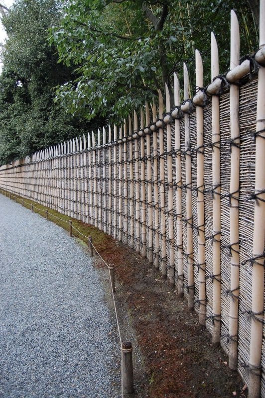 bamboo fence on walls