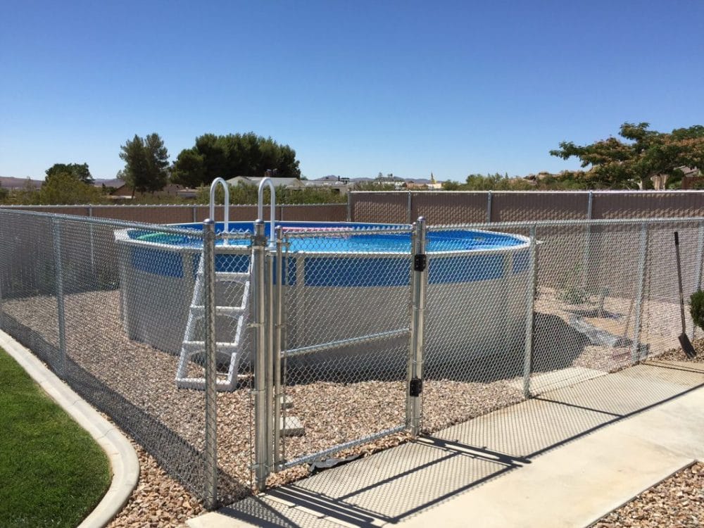 Chain Fence for Above-Ground Pool