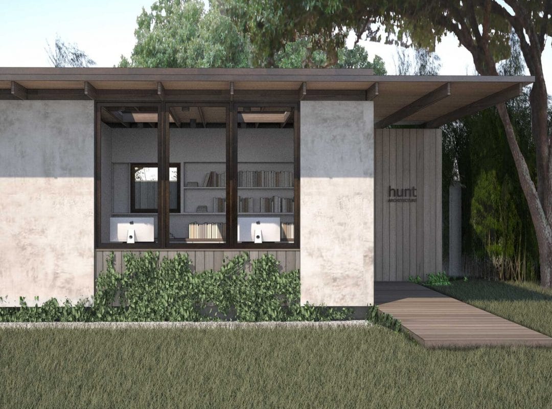 Earthy Backyard Office Idea