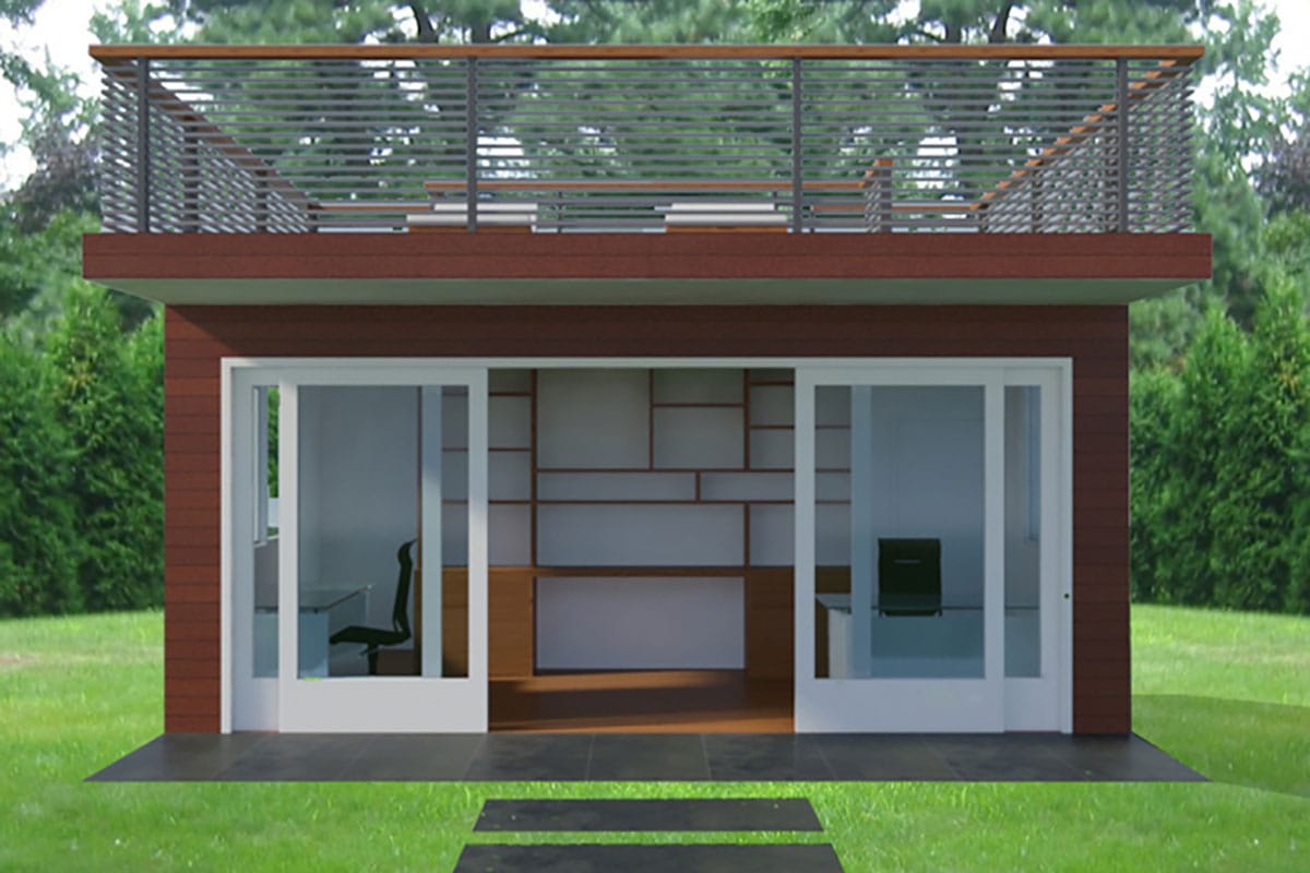 Office in Red and White Theme