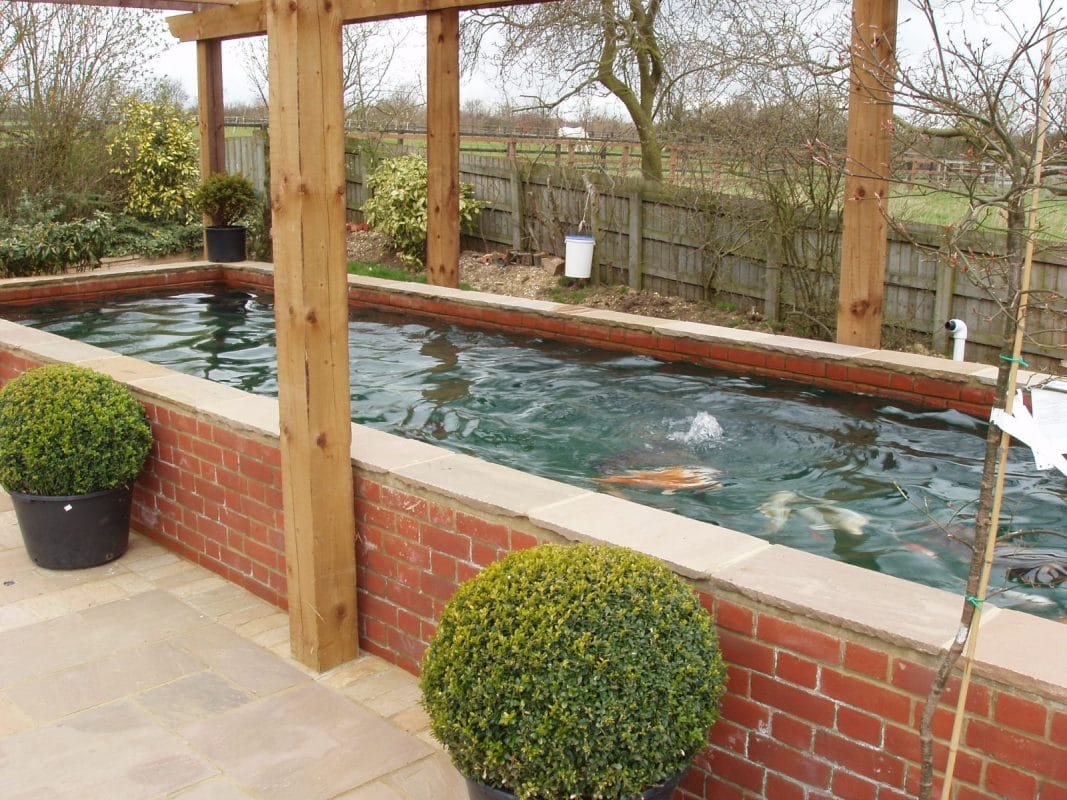 Raised Brick Koi Pond Raised Brick Koi Pond