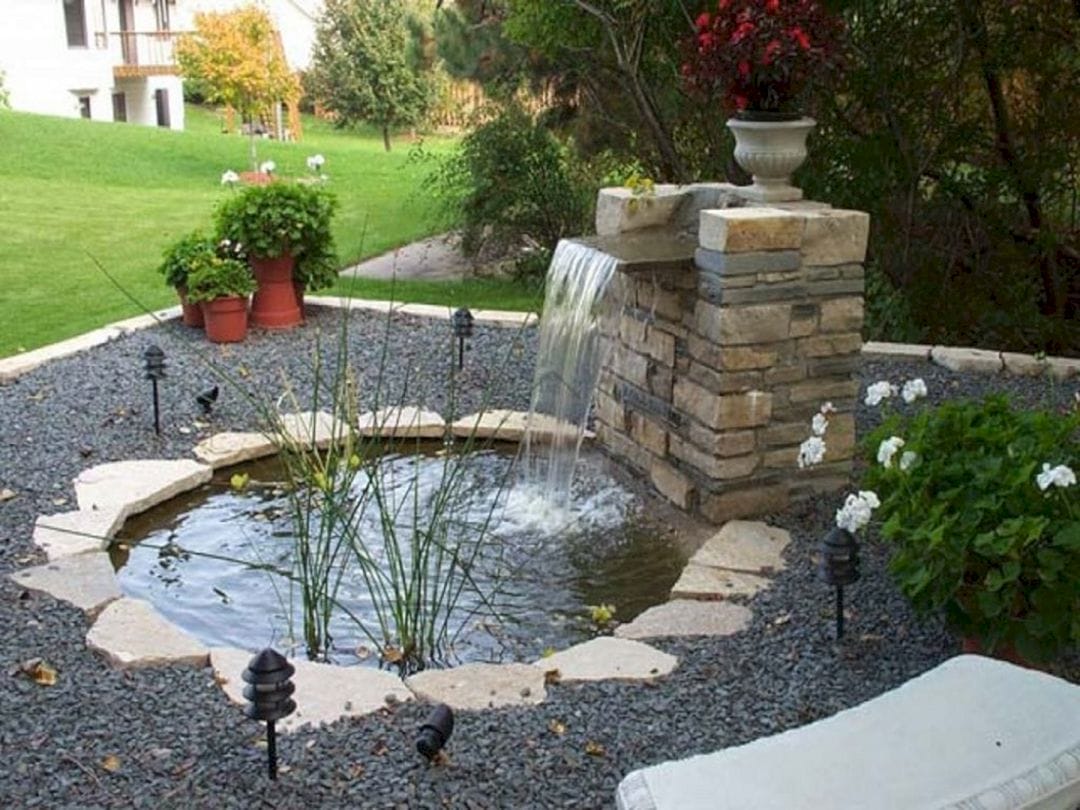 Rustic Waterfall Duck Pond Rustic Waterfall Duck Pond