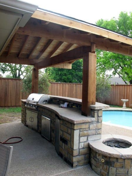 outdoor pool kitchen events