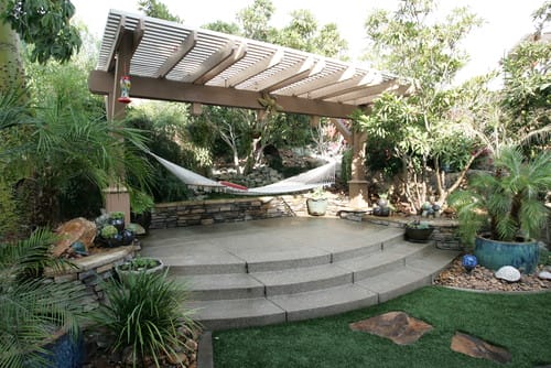 hammock tropical garden