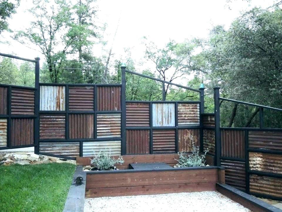 Corrugated Metal Fence Ideas, How To Build Corrugated Metal Fence Panels